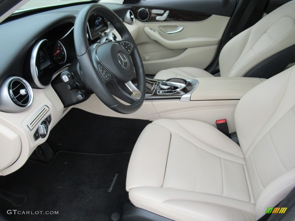 Silk Beige/Black Interior 2016 Mercedes-Benz C 300 Sedan Photo #143284100