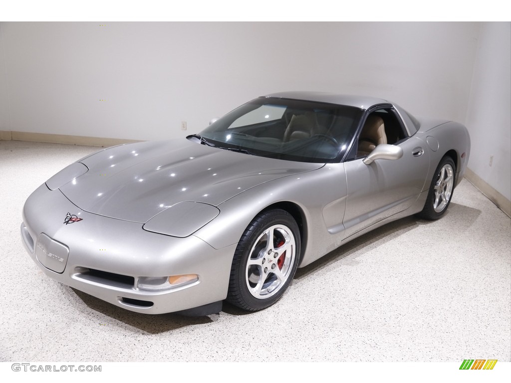 2000 Corvette Coupe - Sebring Silver Metallic / Light Oak photo #3