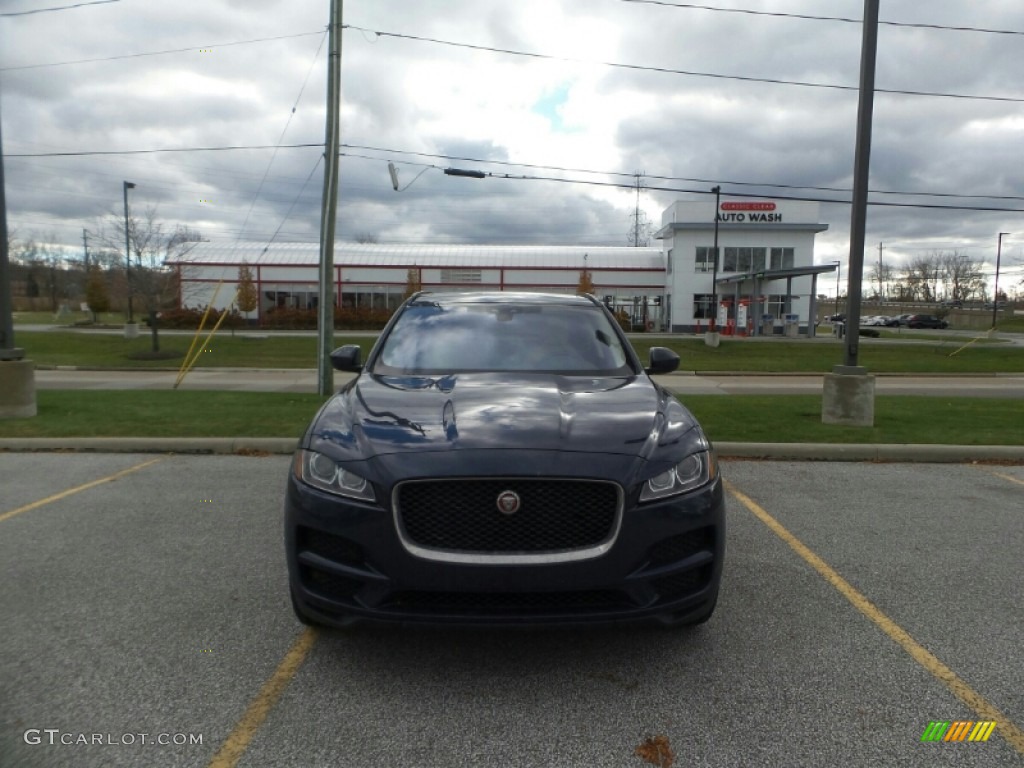 2017 F-PACE 35t AWD Premium - Dark Sapphire Blue / Latte photo #1