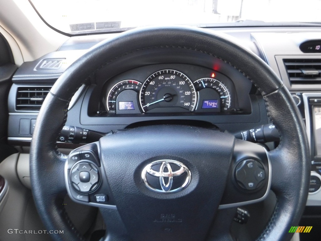 2014 Camry XLE V6 - Attitude Black Metallic / Ivory photo #24