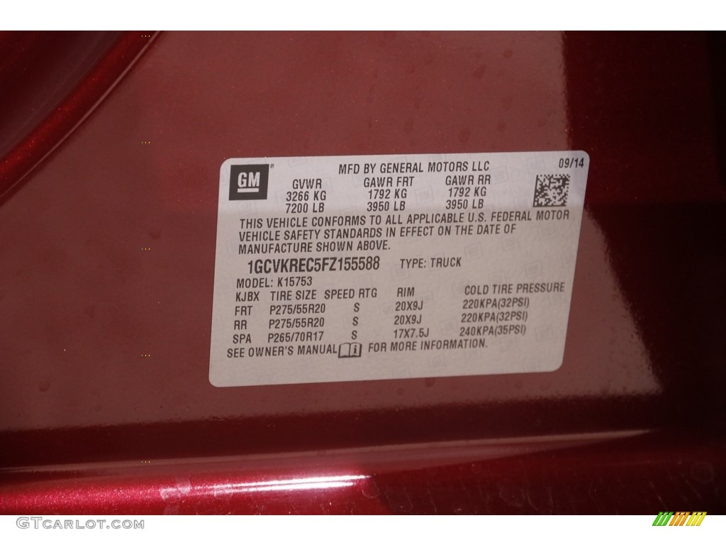2015 Silverado 1500 LT Z71 Double Cab 4x4 - Deep Ruby Metallic / Jet Black photo #20