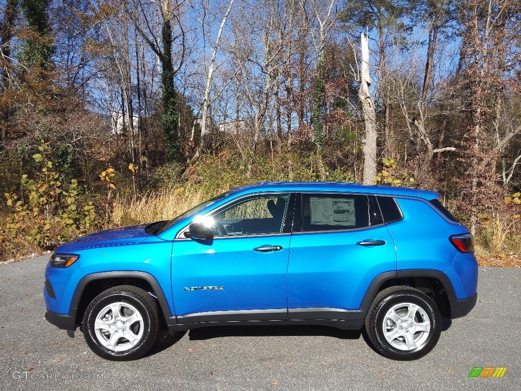 Laser Blue Pearl 2022 Jeep Compass Sport 4x4 Exterior Photo #143289222