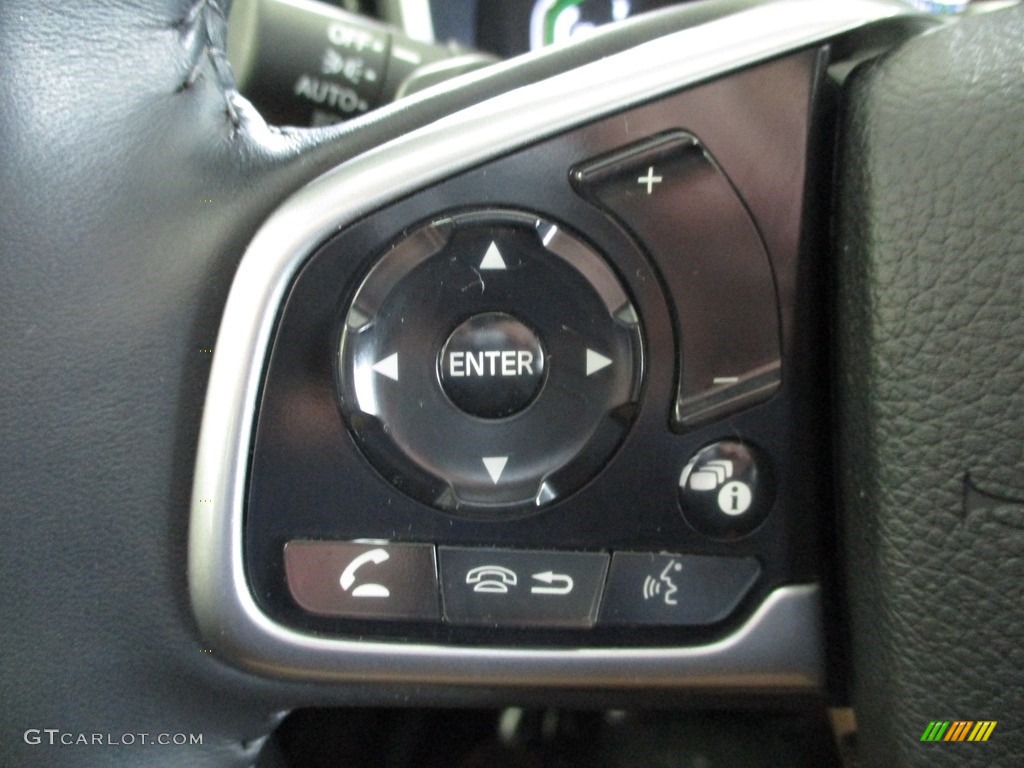 2021 Honda CR-V Touring AWD Hybrid Black Steering Wheel Photo #143290968