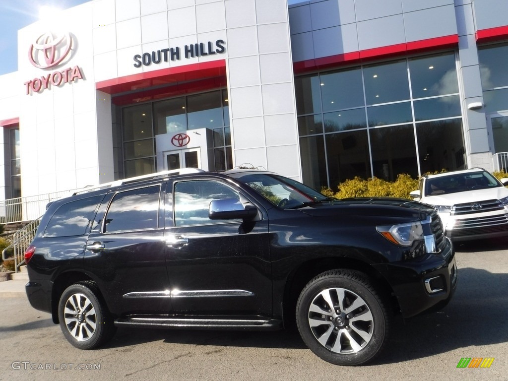 2019 Sequoia Limited 4x4 - Midnight Black Metallic / Graphite photo #2