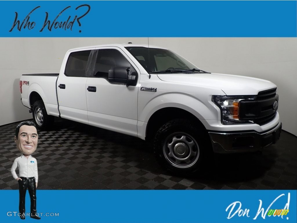 2018 F150 XL SuperCrew 4x4 - Oxford White / Earth Gray photo #1