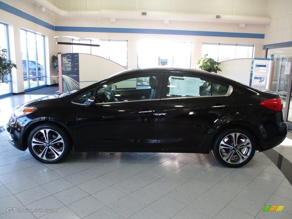 Aurora Black 2014 Kia Forte EX Exterior Photo #143292219