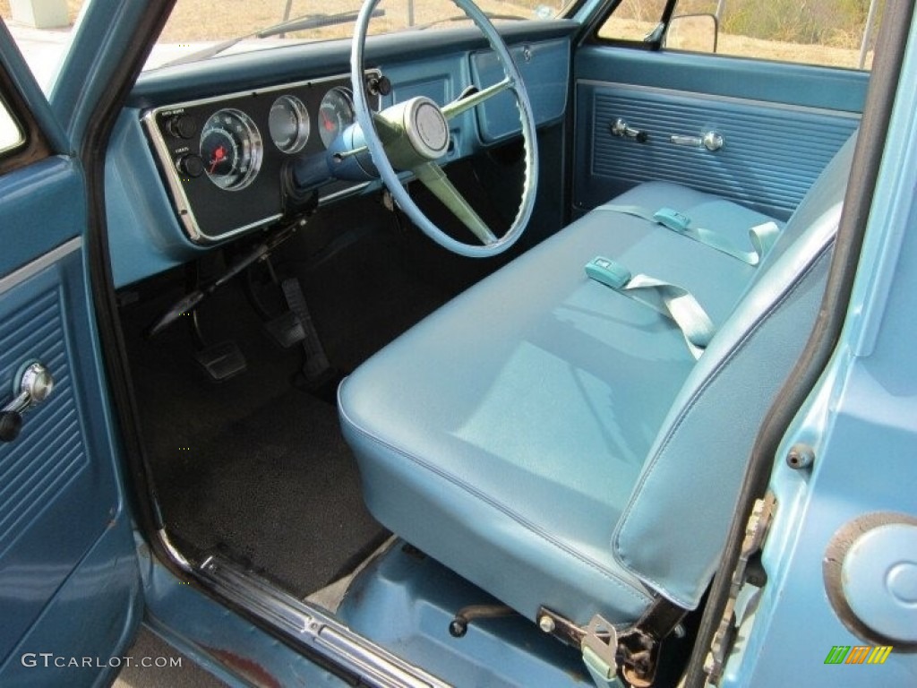 Blue Interior 1968 Chevrolet C/K C10 Standard Regular Cab Photo #143292439