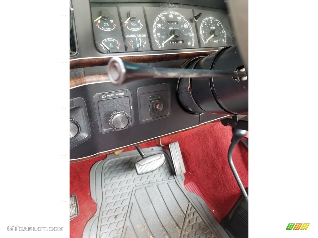 1991 F150 Lariat Regular Cab 4x4 - Dark Grey Metallic / Scarlet Red photo #5