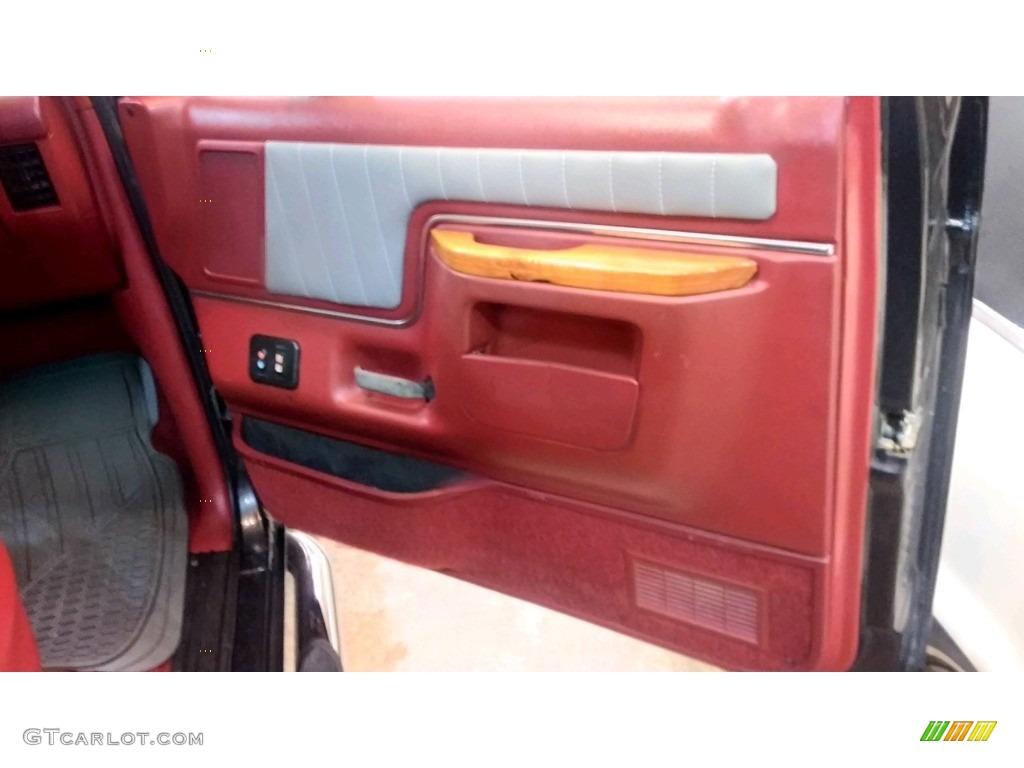 1991 F150 Lariat Regular Cab 4x4 - Dark Grey Metallic / Scarlet Red photo #11