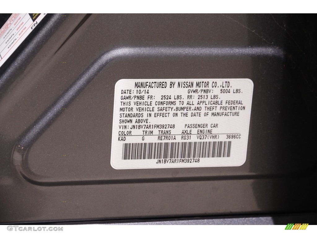 2015 Q50 3.7 AWD - Graphite Shadow / Graphite photo #20
