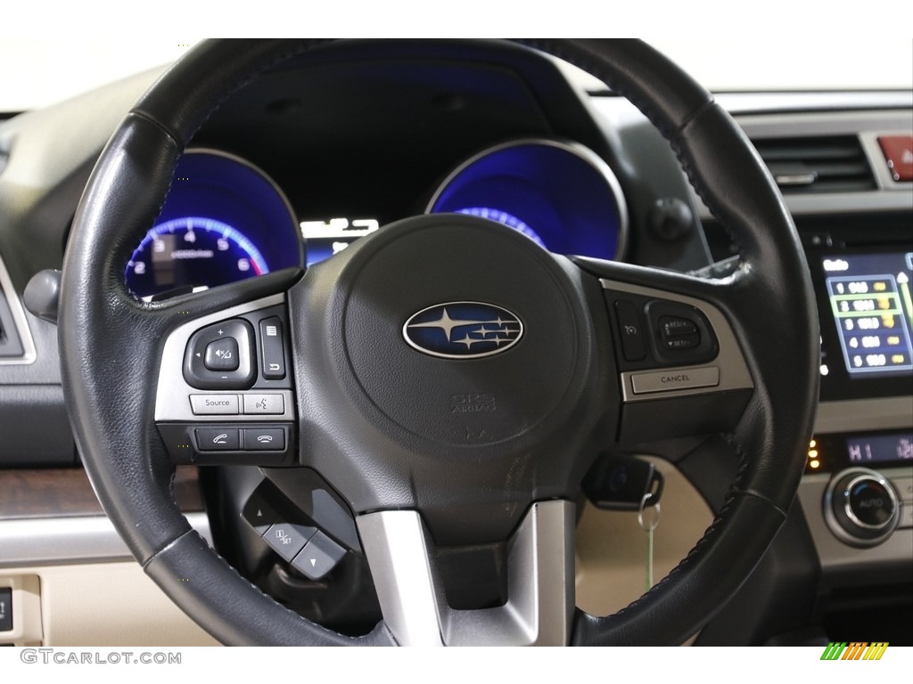 2016 Subaru Outback 2.5i Limited Warm Ivory Steering Wheel Photo #143293399