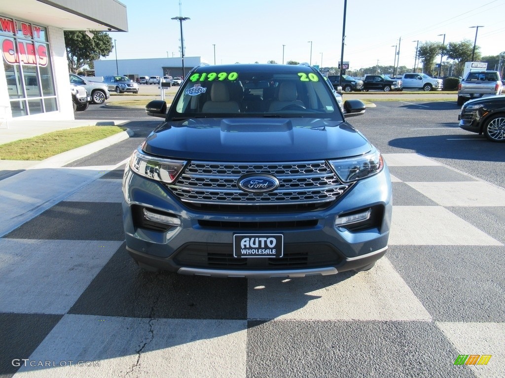 2020 Explorer Limited - Blue Metallic / Sandstone photo #2