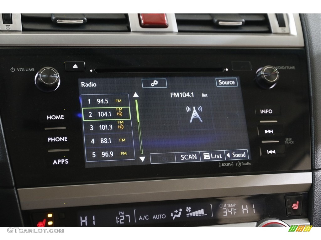 2016 Subaru Outback 2.5i Limited Audio System Photos