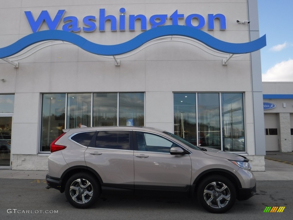 2017 CR-V EX-L AWD - Sandstorm Metallic / Ivory photo #2
