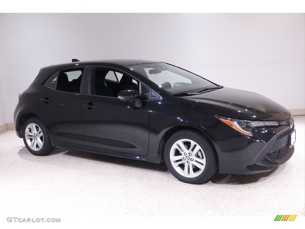 2020 Corolla Hatchback SE - Midnight Black Metallic / Black photo #1