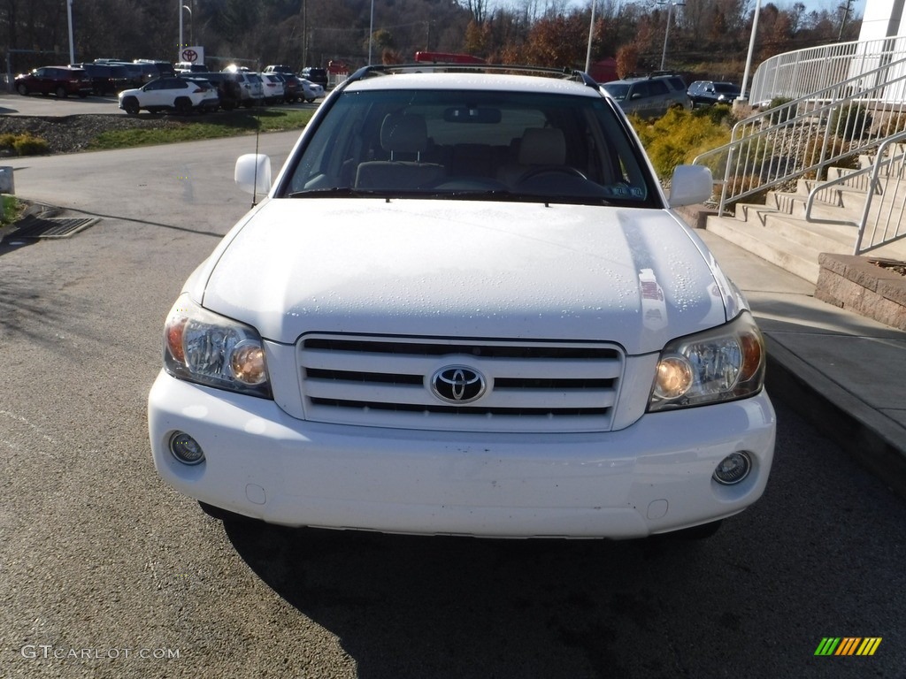 2005 Highlander V6 4WD - Super White / Ivory photo #9