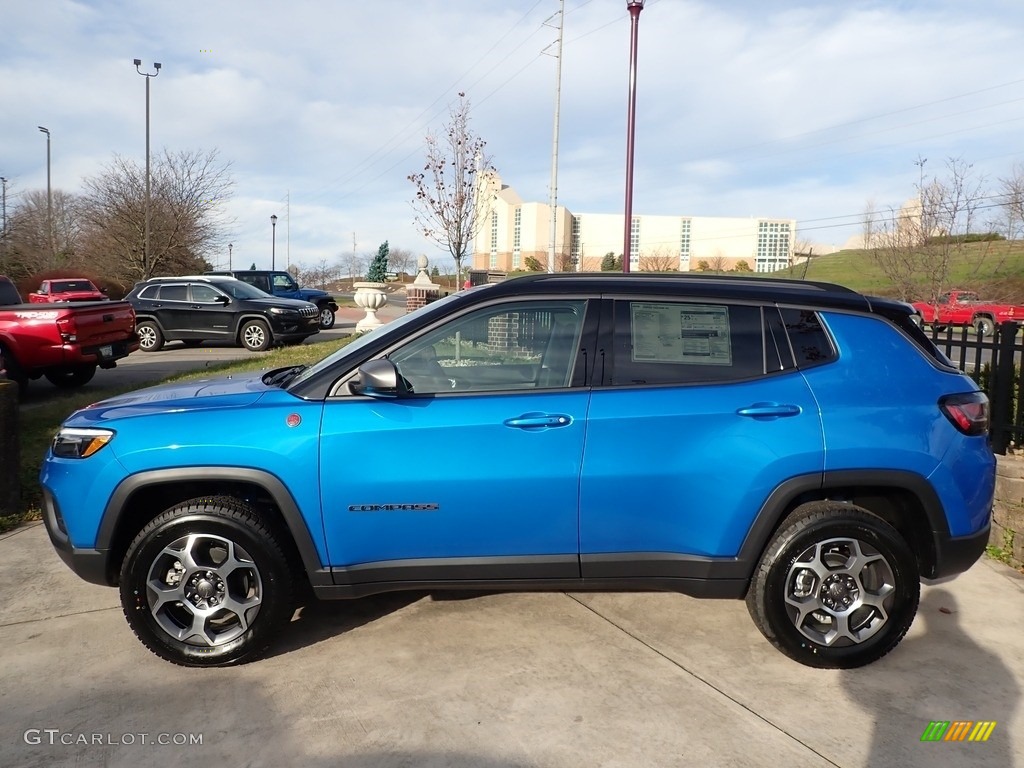 Laser Blue Pearl 2022 Jeep Compass Trailhawk 4x4 Exterior Photo #143296055