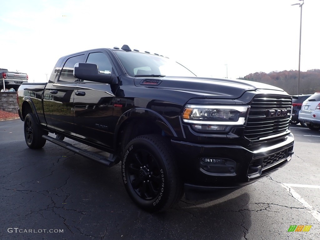 Diamond Black Crystal Pearl 2019 Ram 2500 Laramie Mega Cab 4x4 Exterior Photo #143296188