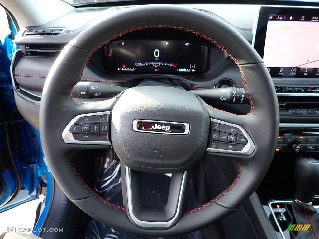 2022 Jeep Compass Trailhawk 4x4 Black Steering Wheel Photo #143296223