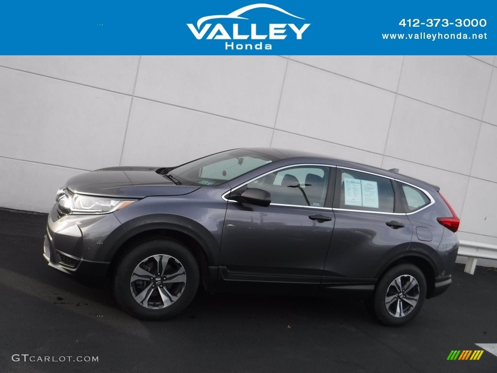 2018 CR-V LX AWD - Modern Steel Metallic / Black photo #2