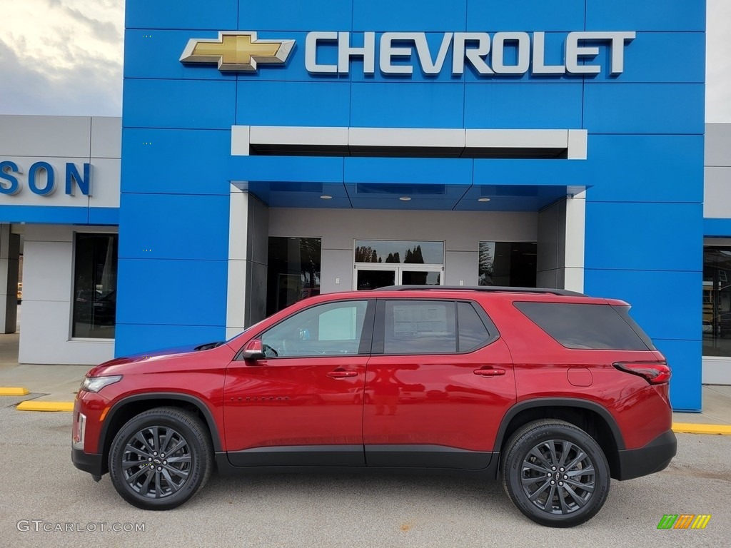 Cherry Red Tintcoat 2022 Chevrolet Traverse RS Exterior Photo #143296505