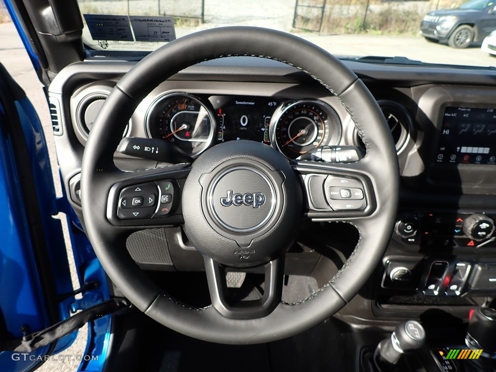 2021 Jeep Wrangler Sport 4x4 Black Steering Wheel Photo #143296749