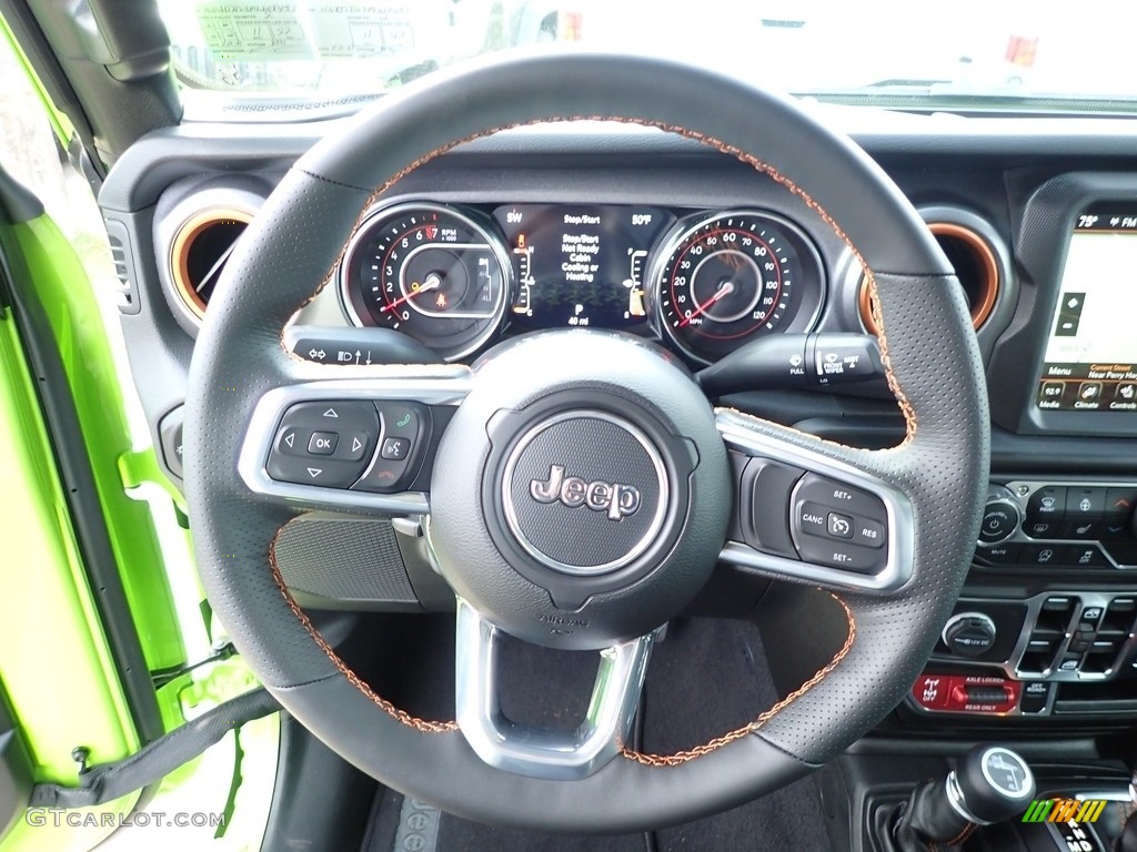 2021 Jeep Gladiator Mojave 4x4 Black Steering Wheel Photo #143297168