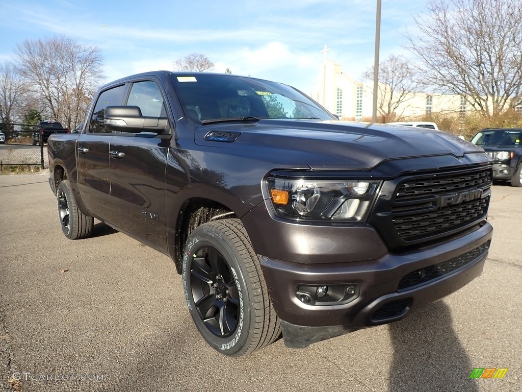 Granite Crystal Metallic 2022 Ram 1500 Big Horn Night Edition Crew Cab 4x4 Exterior Photo #143297735