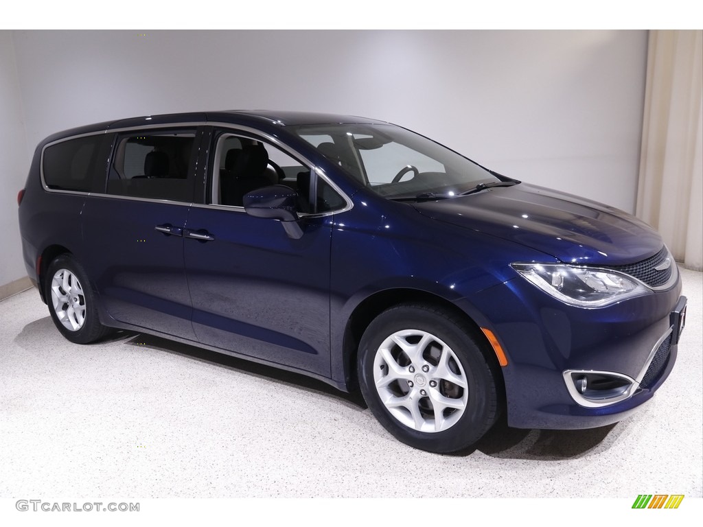 2018 Pacifica Touring Plus - Jazz Blue Pearl / Black/Alloy photo #1