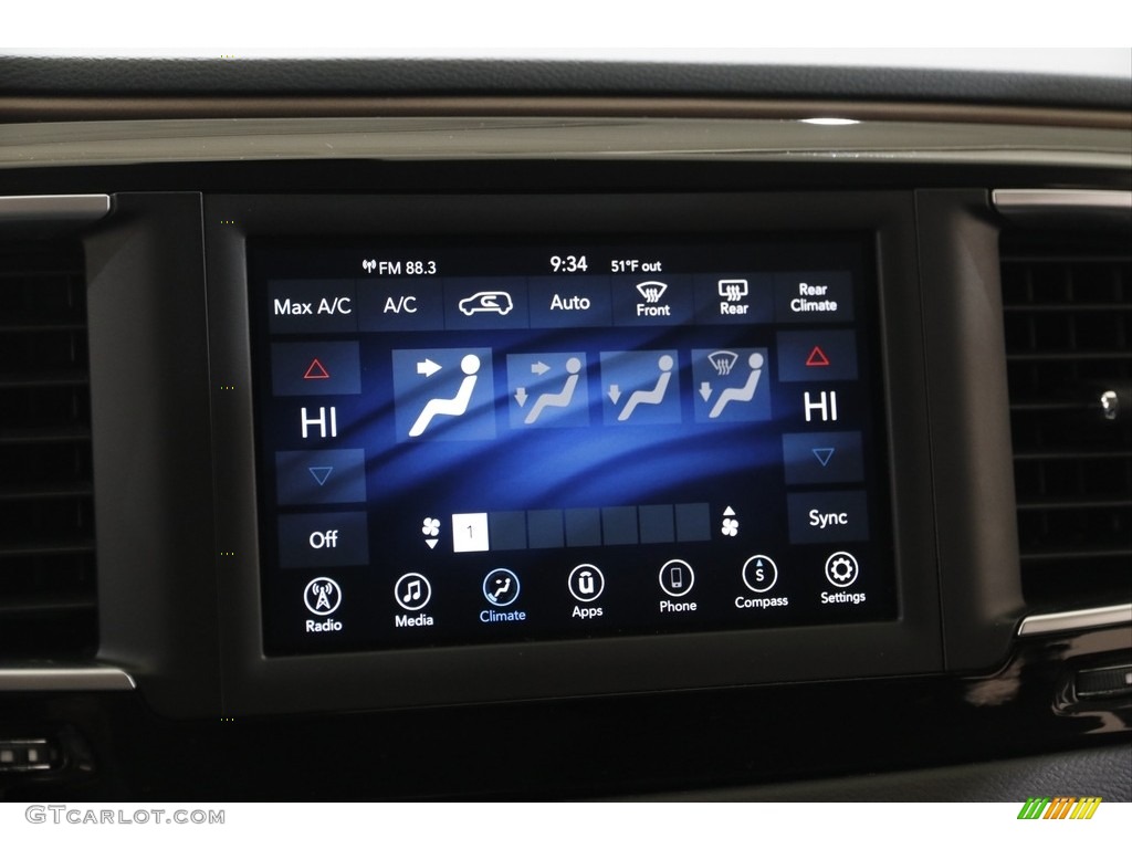 2018 Pacifica Touring Plus - Jazz Blue Pearl / Black/Alloy photo #11