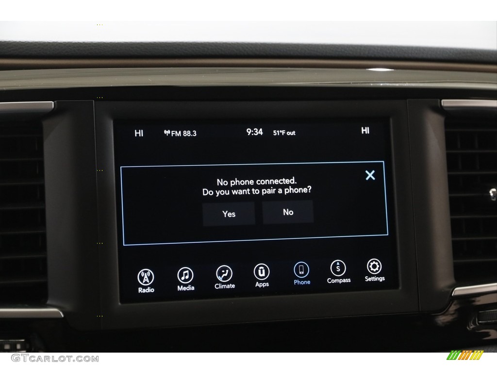 2018 Pacifica Touring Plus - Jazz Blue Pearl / Black/Alloy photo #12