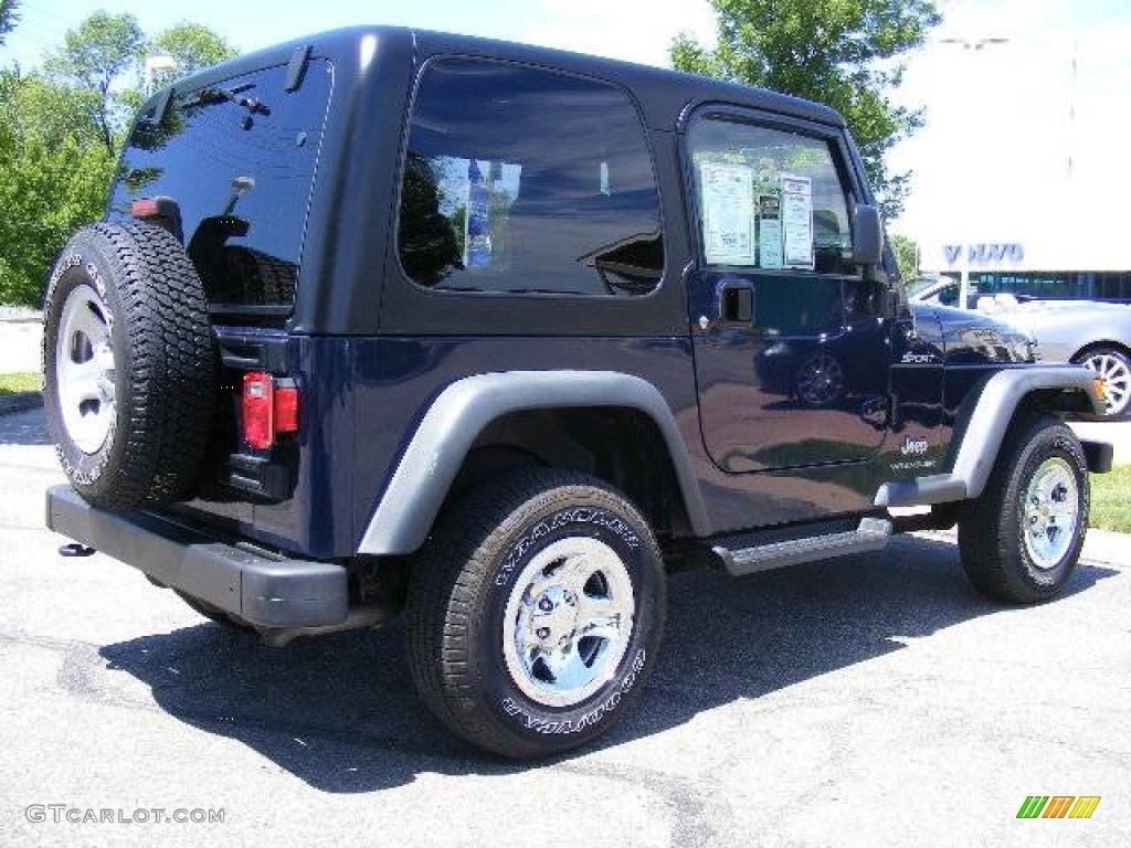 2006 Wrangler Sport 4x4 - Midnight Blue Pearl / Dark Slate Gray photo #5