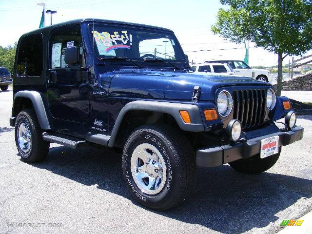 2006 Wrangler Sport 4x4 - Midnight Blue Pearl / Dark Slate Gray photo #7