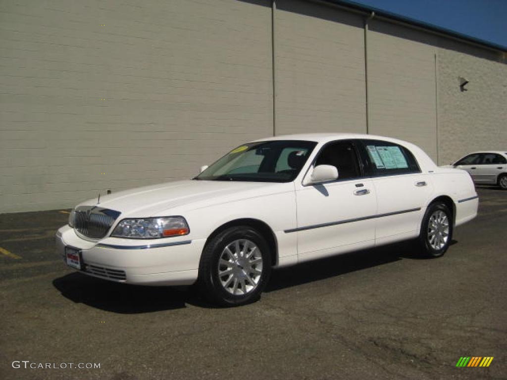 Vibrant White Lincoln Town Car