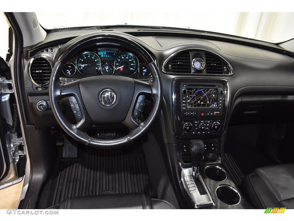 2017 Enclave Leather AWD - Quicksilver Metallic / Ebony/Ebony photo #14