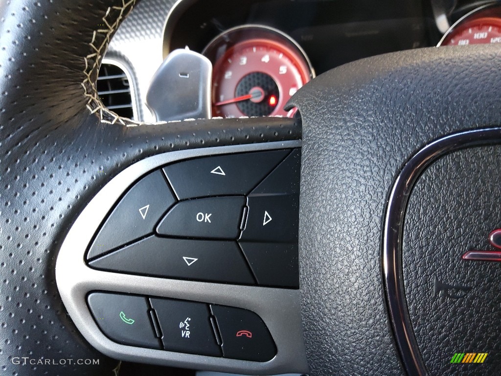 2019 Dodge Charger SRT Hellcat Black Steering Wheel Photo #143302742
