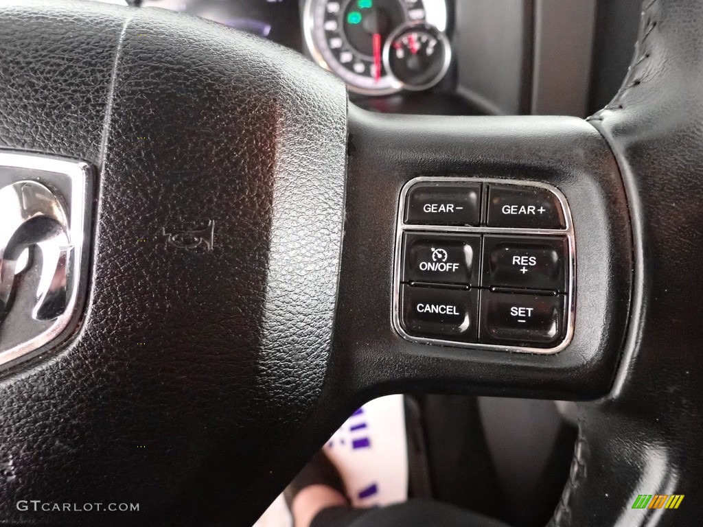 2016 Ram 1500 Outdoorsman Crew Cab 4x4 Black/Diesel Gray Steering Wheel Photo #143303030