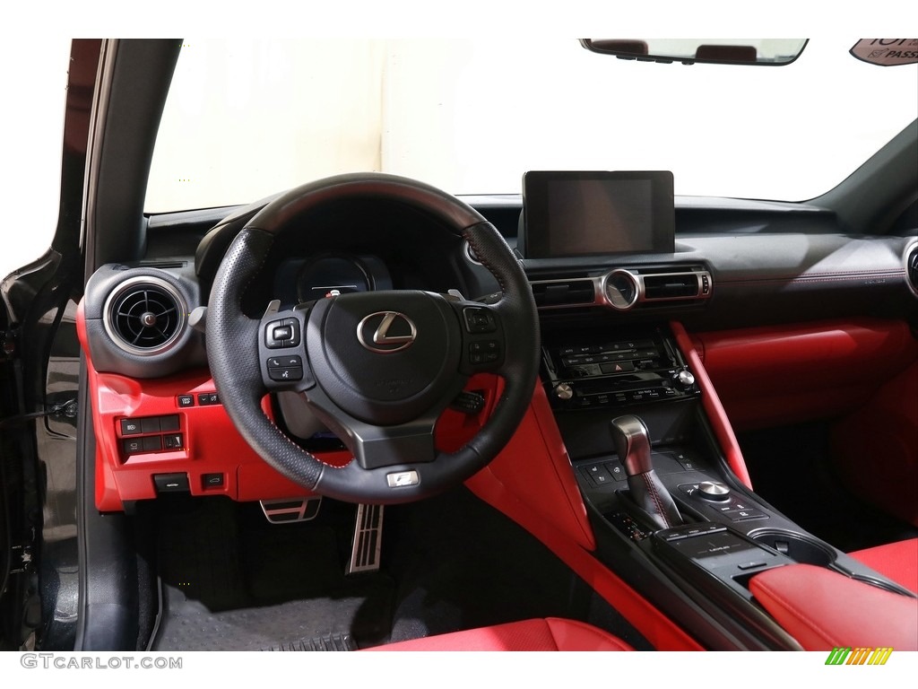 2021 Lexus IS 350 F Sport AWD Circuit Red Dashboard Photo #143305083