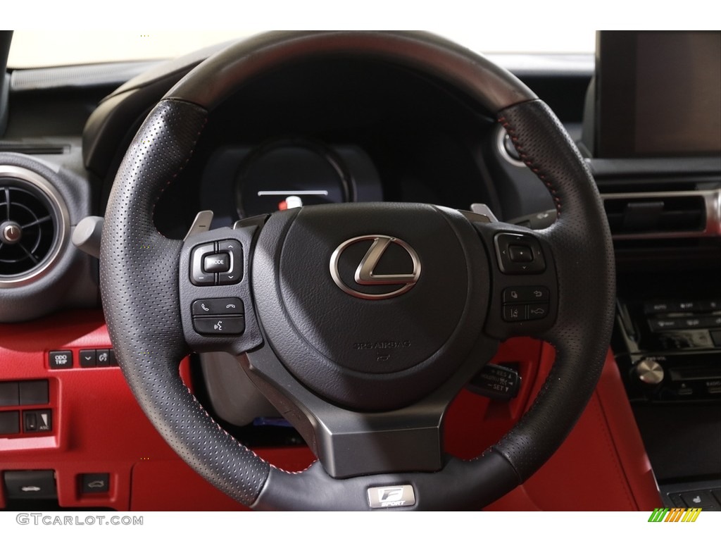 2021 Lexus IS 350 F Sport AWD Circuit Red Steering Wheel Photo #143305098