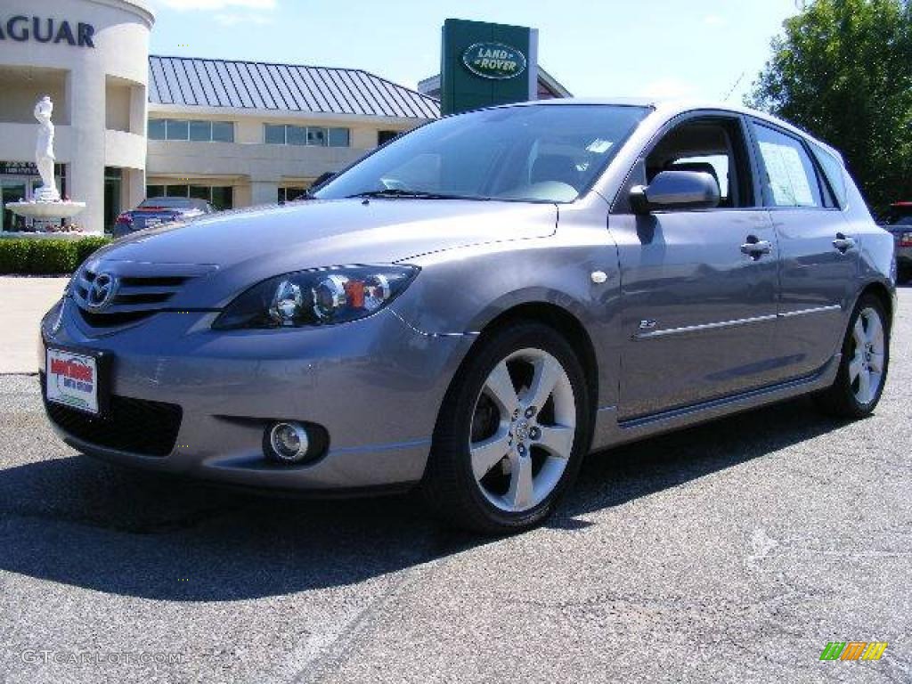 2006 MAZDA3 s Grand Touring Hatchback - Titanium Gray Metallic / Black photo #1