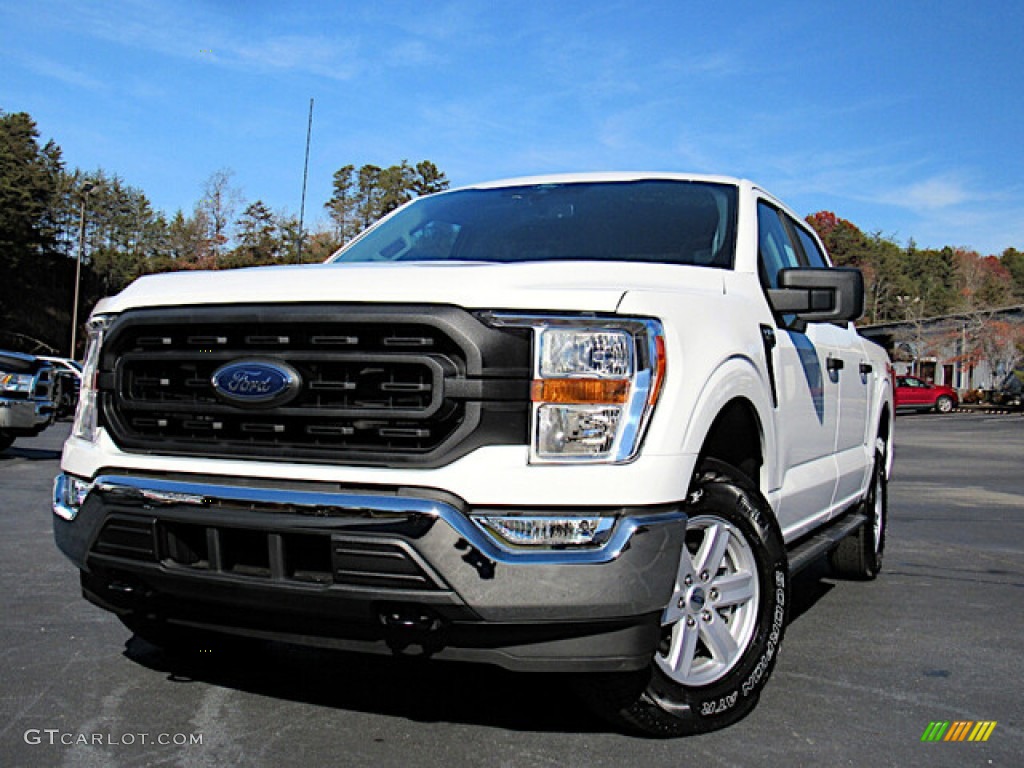 2021 F150 XL SuperCrew 4x4 - Oxford White / Medium Dark Slate photo #1