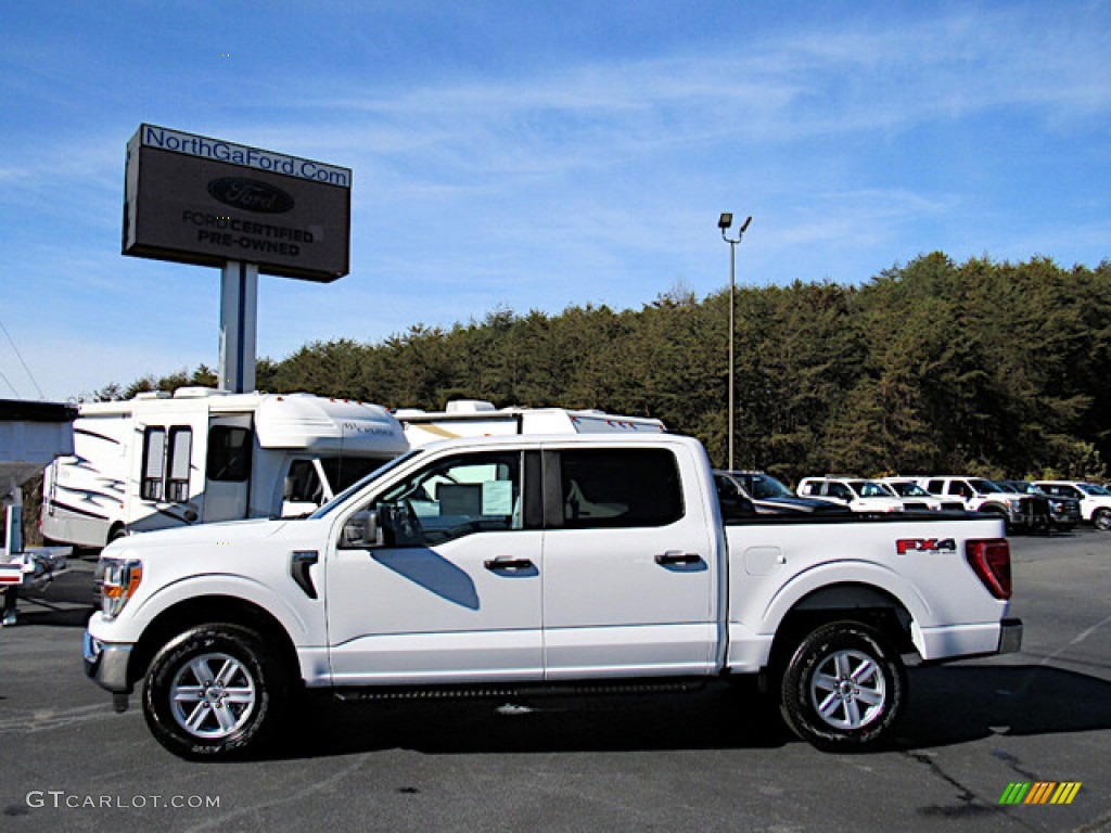 Oxford White 2021 Ford F150 XL SuperCrew 4x4 Exterior Photo #143307519