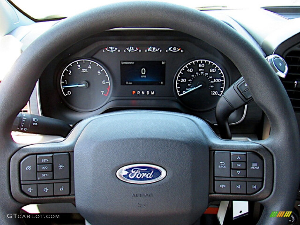 2021 Ford F150 XL SuperCrew 4x4 Medium Dark Slate Steering Wheel Photo #143307692