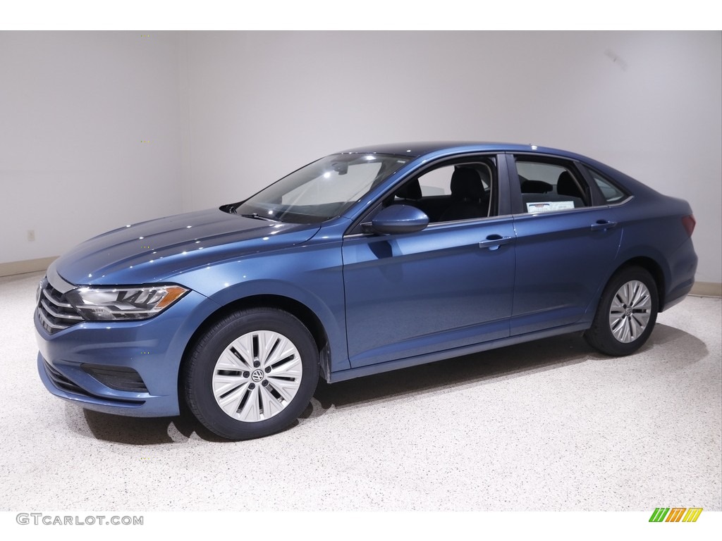 2020 Jetta S - Silk Blue Metallic / Titan Black photo #3