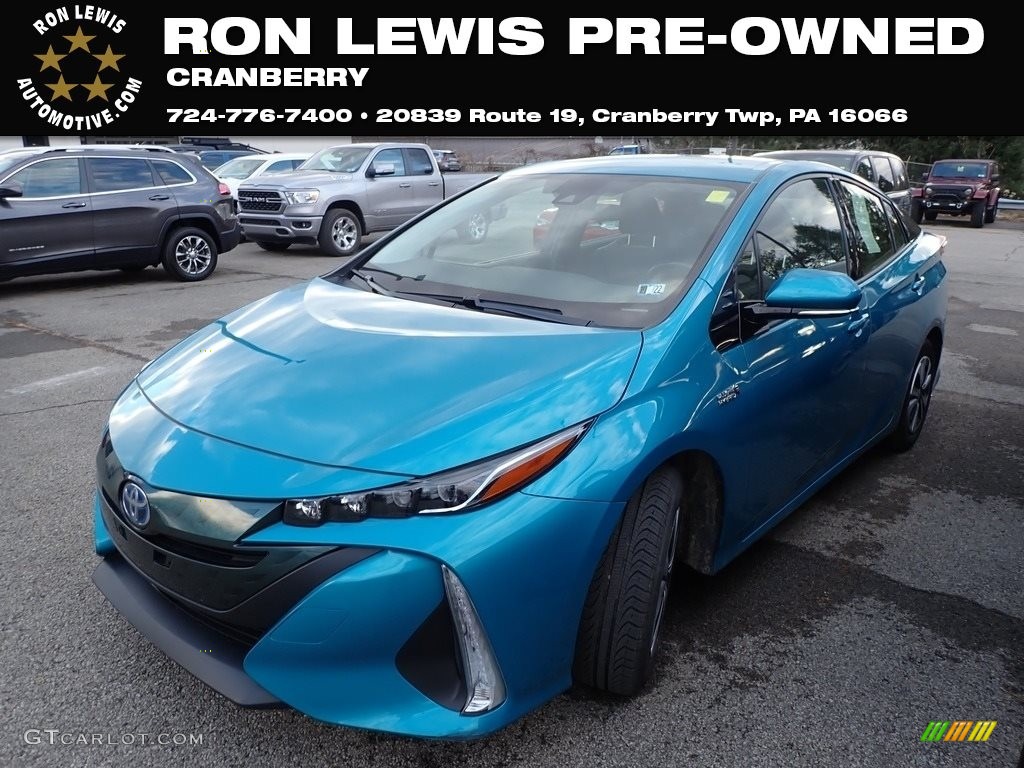 2018 Prius Prime Plus - Blue Magnetism / Moonstone photo #1