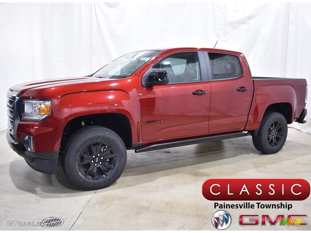 2022 Canyon AT4 Crew Cab 4WD - Cayenne Red Tintcoat / Jet Black photo #1
