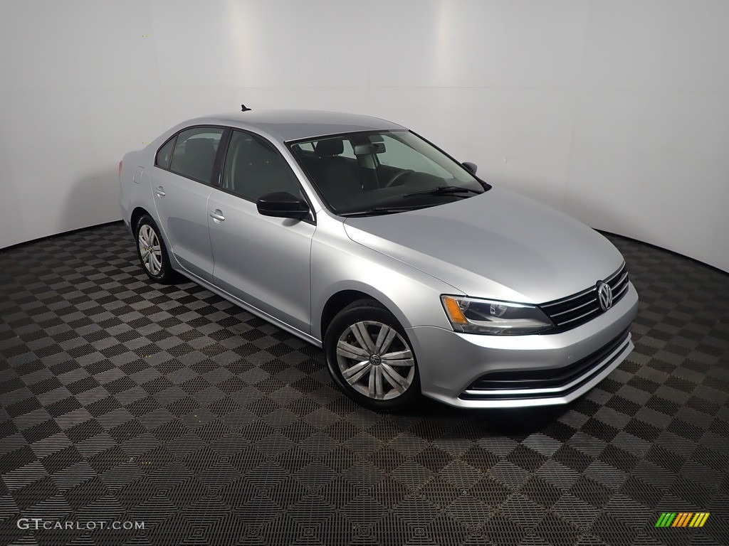 2015 Jetta TDI S Sedan - Reflex Silver Metallic / Titan Black photo #2