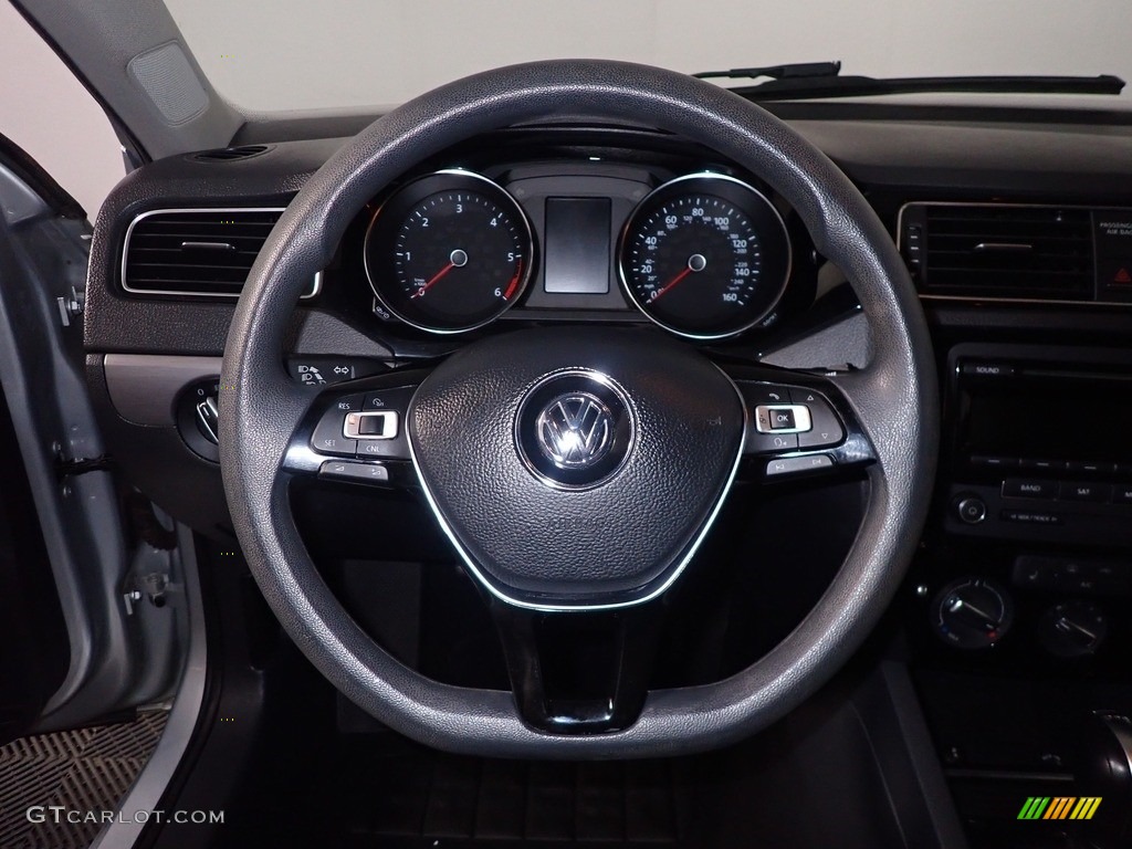 2015 Volkswagen Jetta TDI S Sedan Titan Black Steering Wheel Photo #143311461