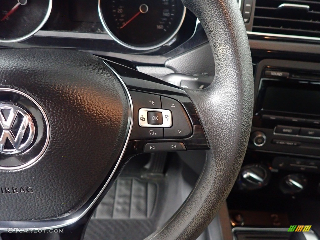 2015 Volkswagen Jetta TDI S Sedan Titan Black Steering Wheel Photo #143311530