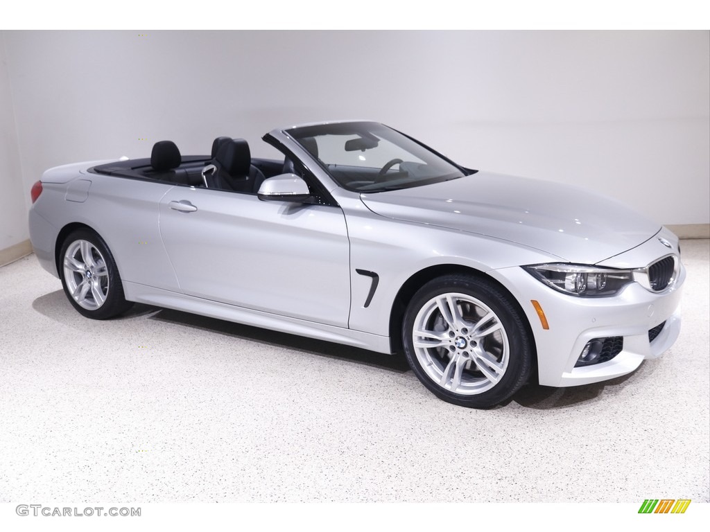 2018 4 Series 440i xDrive Convertible - Glacier Silver Metallic / Black photo #1